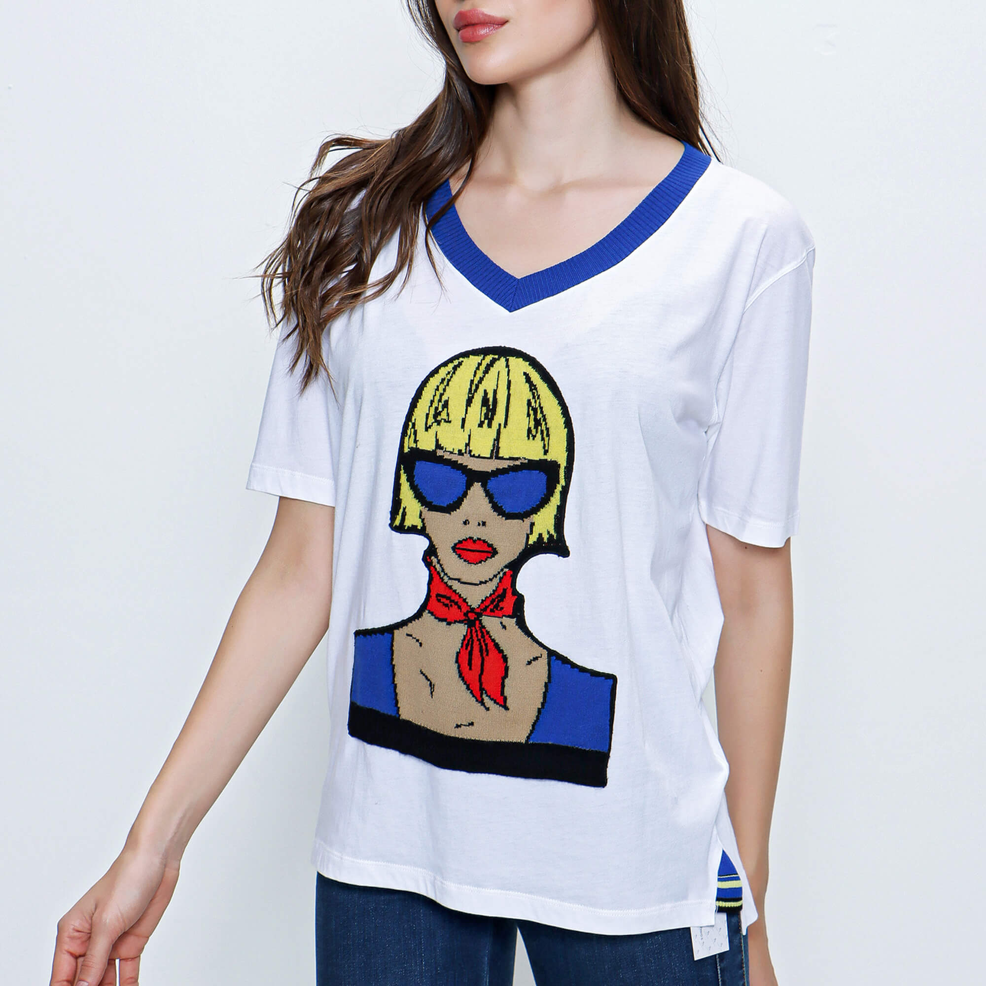 Ermanno Scervino - White Woman Embroidery T shirt 